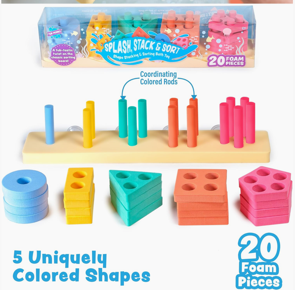 Tub Works® SPLASH, STACK & SORT Bath Toy