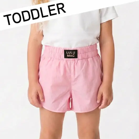 Lulu Mac Toddler Girls Athletic Shorts – Light Pink Everyday Play Shorts