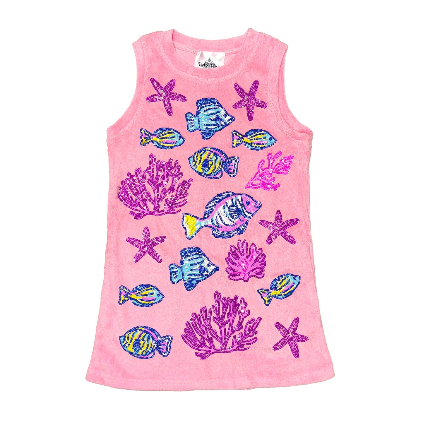 Under the Sea Sequin A-Line Mini Dress – Light Pink