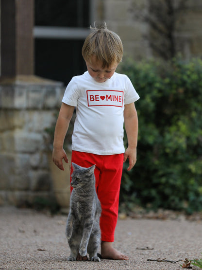 Valentine's Day "BE ❤ MINE" Embroidered Boy's Set