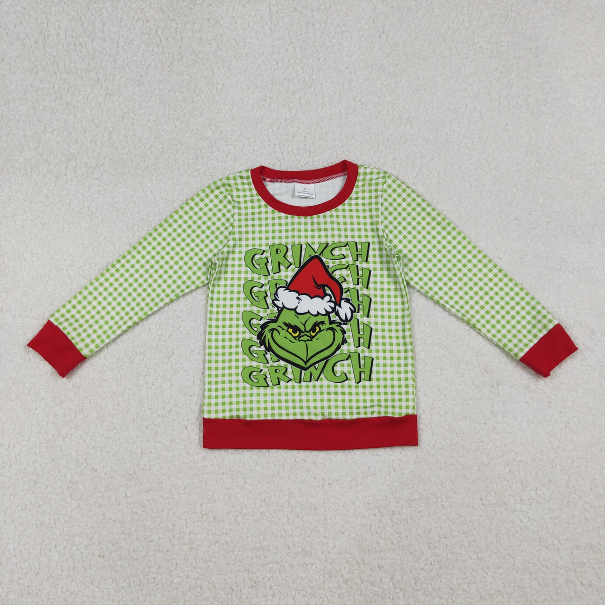 Sibling Baby Boys Green Faces Christmas Checked Tee Shirts Top Rompers