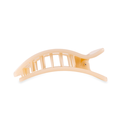 Almond Beige Medium Flat Rectangle Hair Clip