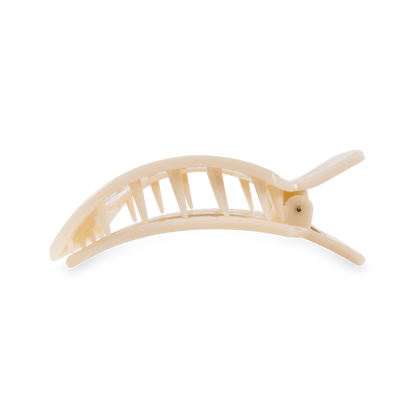 Almond Beige Medium Flat Square Hair Clip