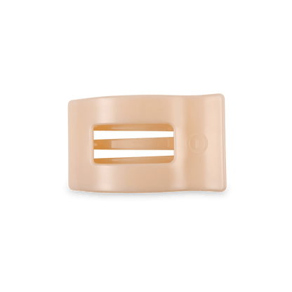 Almond Beige Small Flat Rectangle Hair Clip