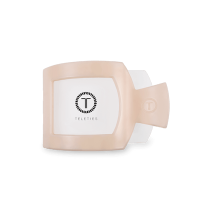 Almond Beige Small Flat Square Hair Clip