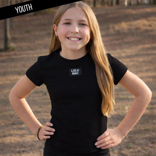 Lulu Mac Youth Black Everyday Fitted Tee