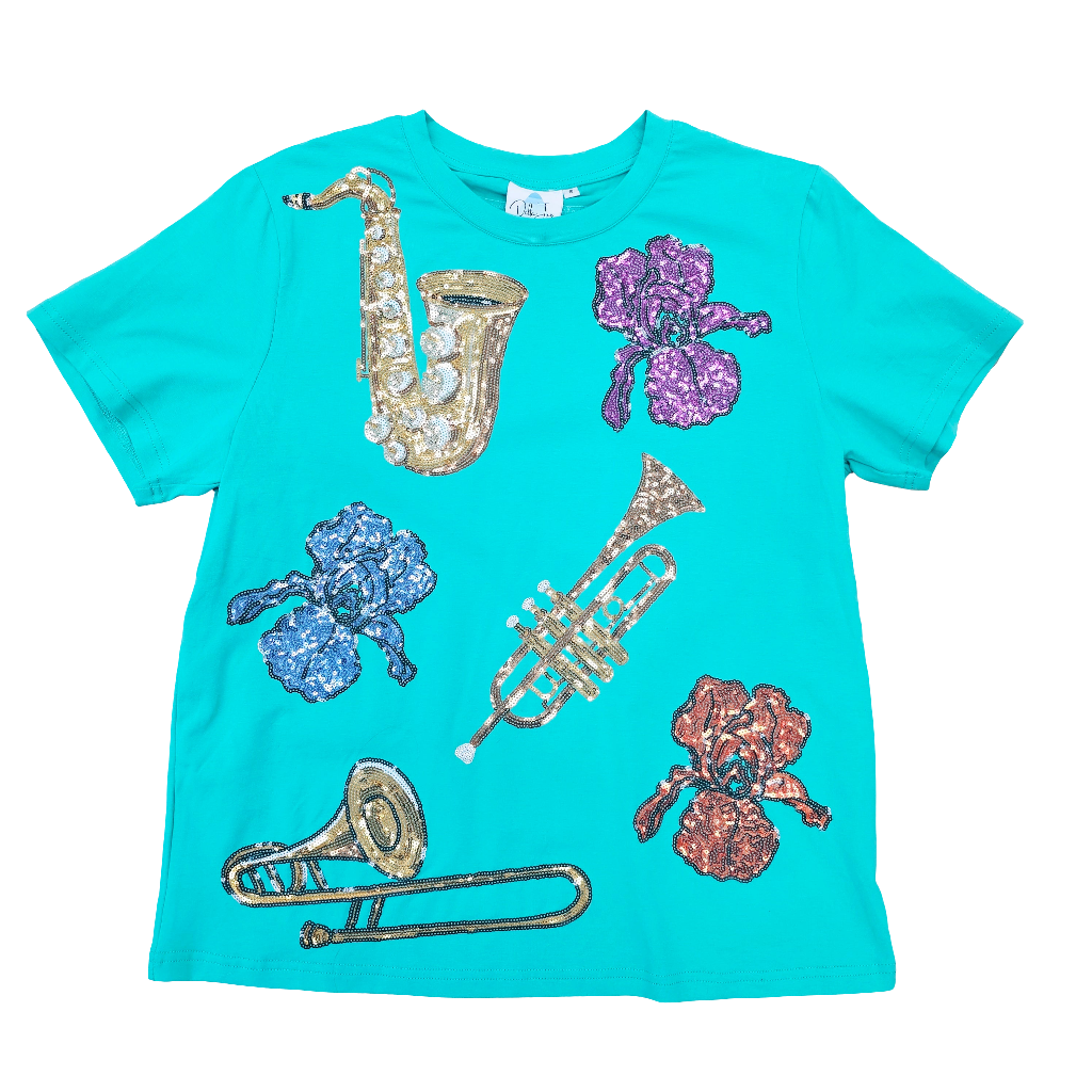Jazz Iris Sequined Instruments Shirt