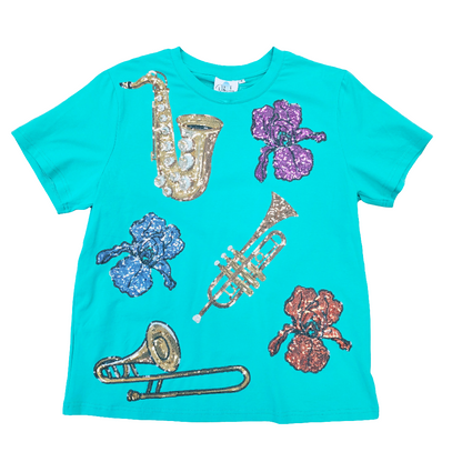 Jazz Iris Sequined Instruments Shirt