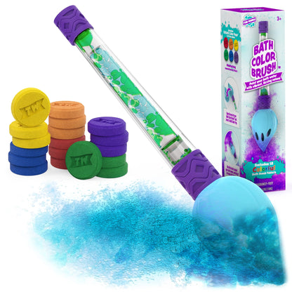 Bath Color Brush™ Kids Bath Bomb Wand | Mess-Free Sensory Bath Toy | Toddler Gift Idea