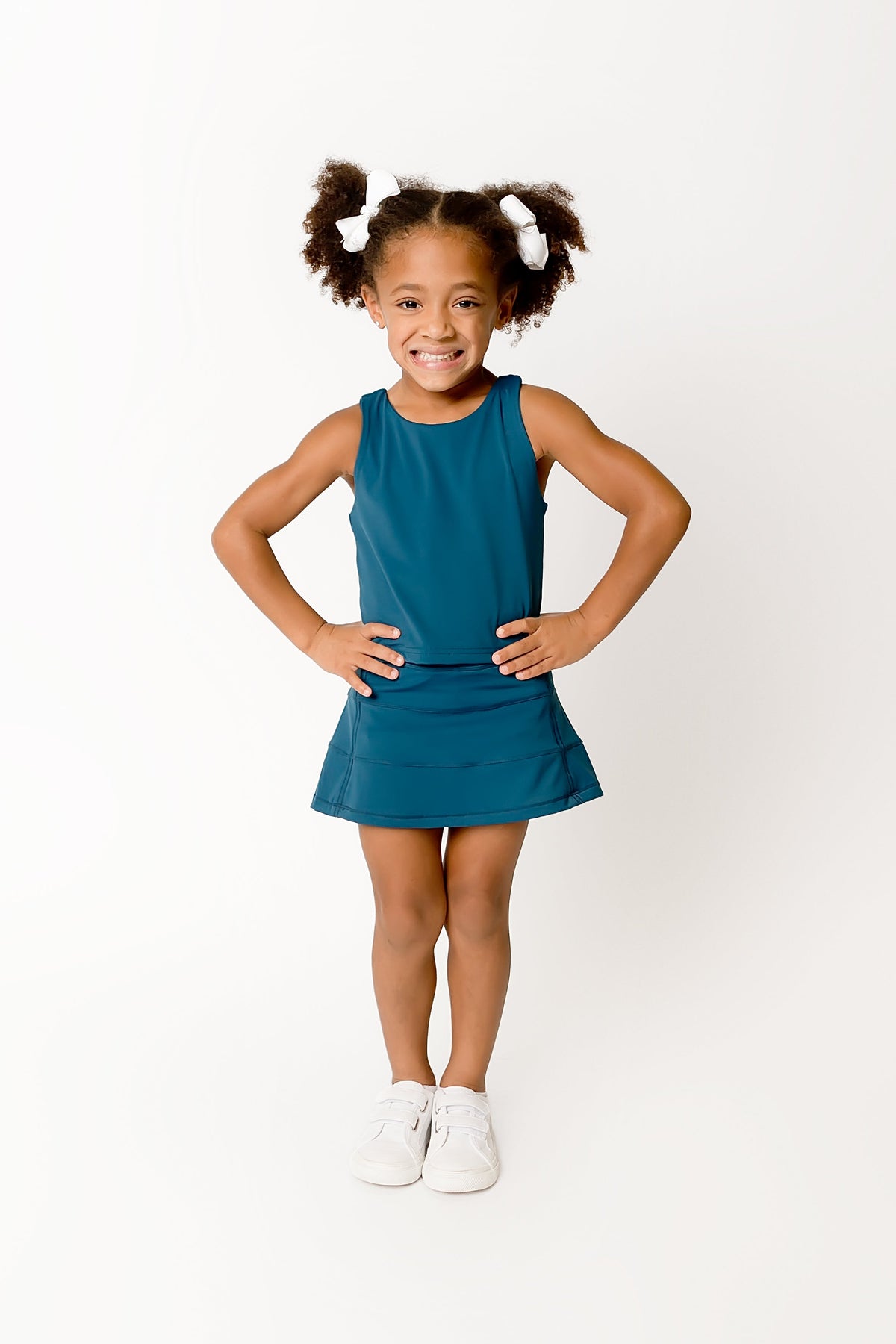 Kids' Tennis Skort - Deep Teal
