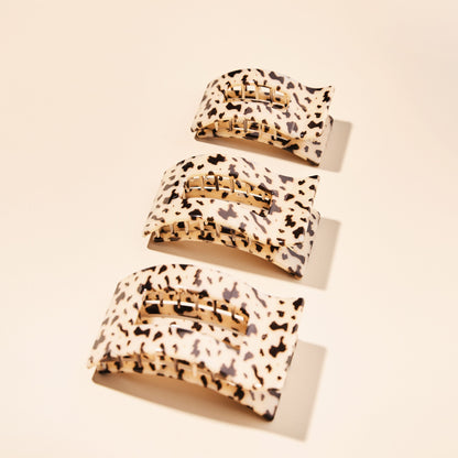 Blonde Tortoise Small Flat Rectangle Hair Clip