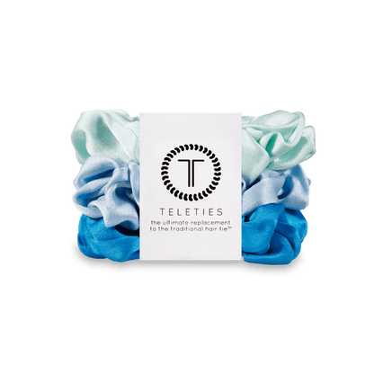 Blue My Mind Large Silk Scrunchies