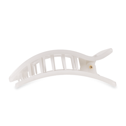 Coconut White Large Flat Rectangle Hair Clip