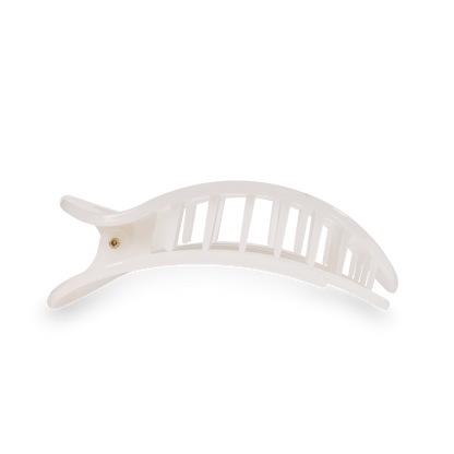 Coconut White Large Flat Round Hair Clip