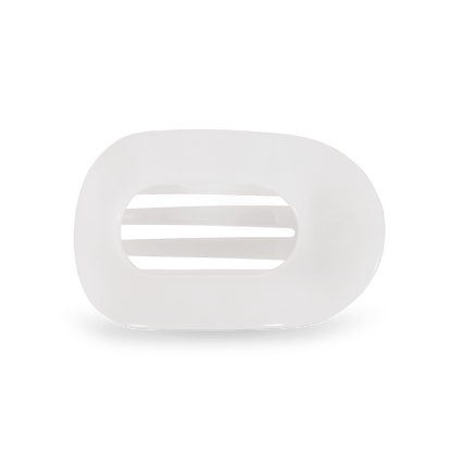 Coconut White Medium Flat Round Hair Clip