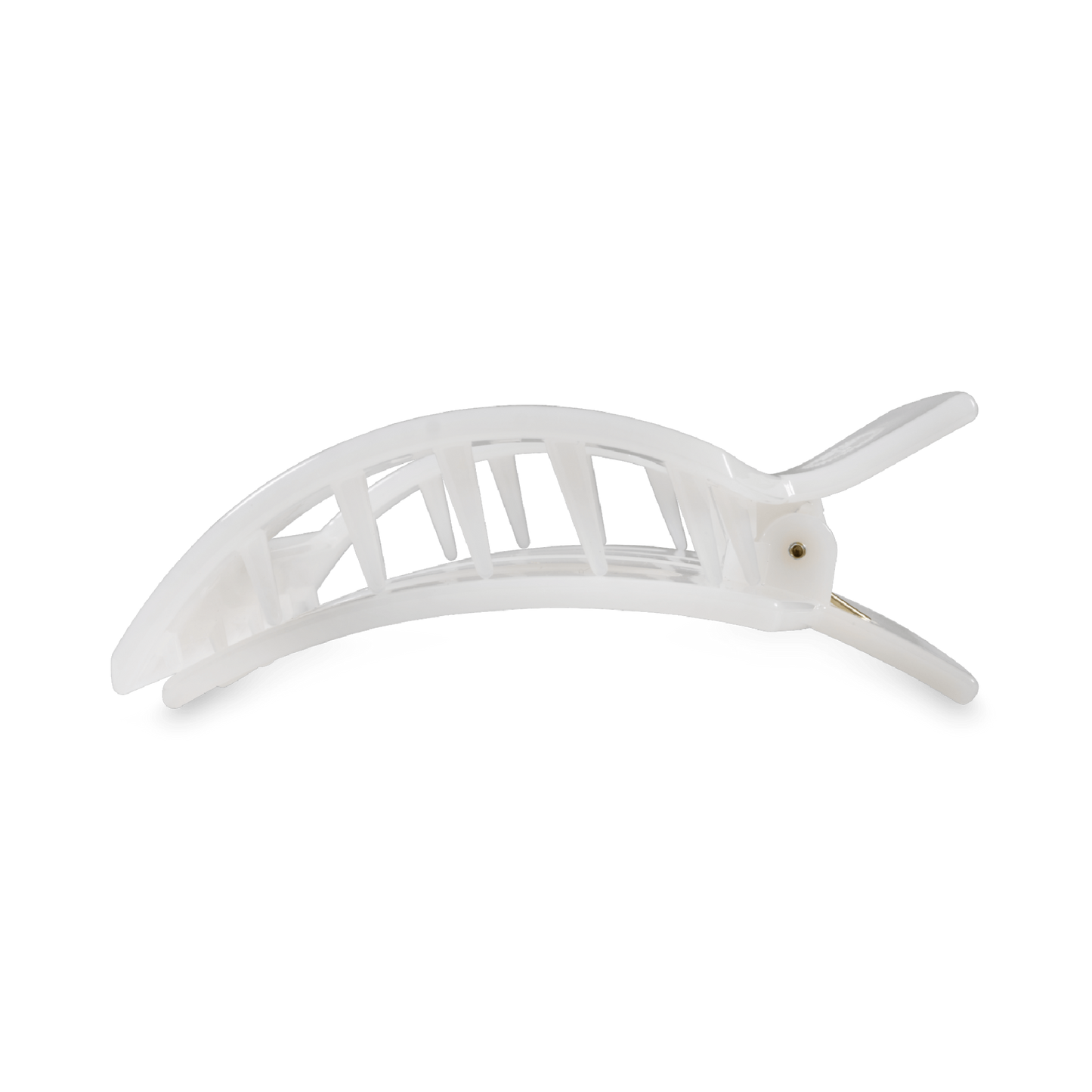 Coconut White Medium Flat Square Hair Clip