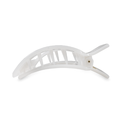 Coconut White Medium Flat Square Hair Clip