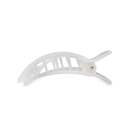 Coconut White Small Flat Square Hair Clip