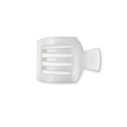 Coconut White Small Flat Square Hair Clip