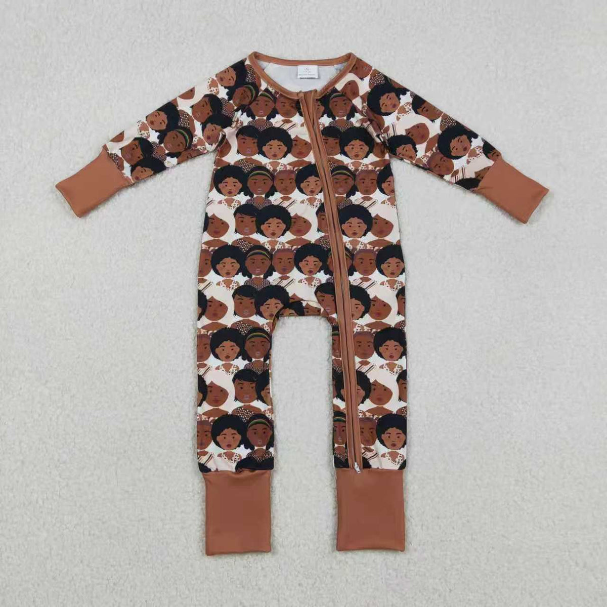 Sibling Baby Girls Black History Pants Pajamas Set Zipper Convertible Rompers