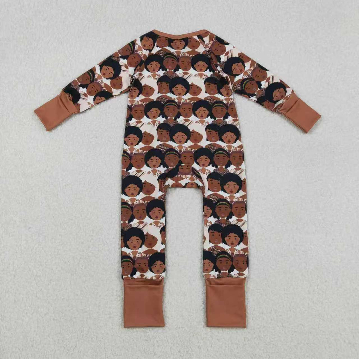 Sibling Baby Girls Black History Pants Pajamas Set Zipper Convertible Rompers