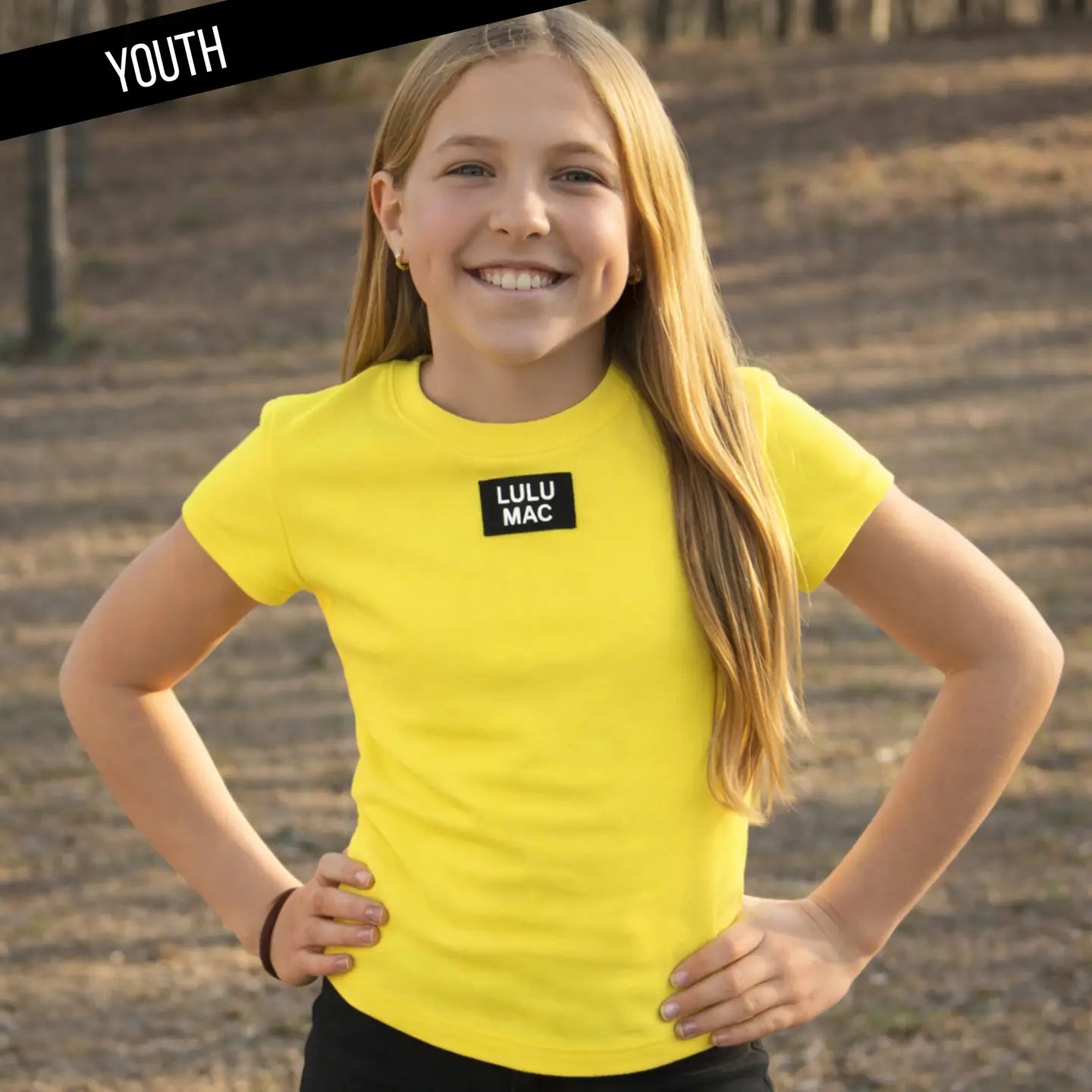 Lulu Mac Youth Sunshine Yellow Everyday Fitted Tee