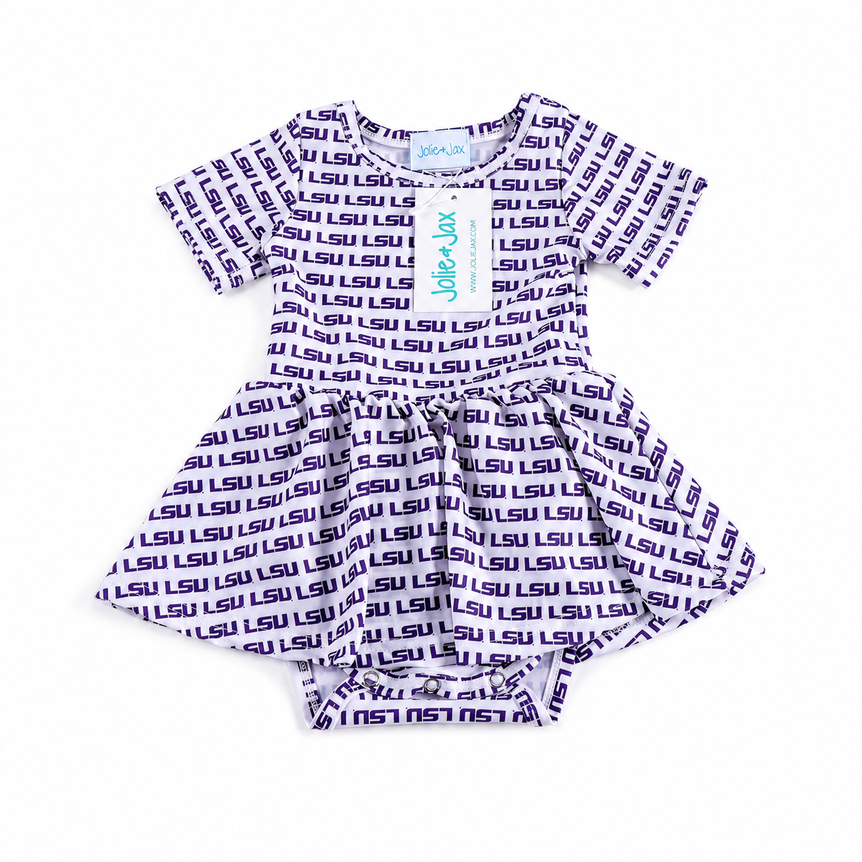 LSU Logo skirted bubble Romper (Officially Licensed)