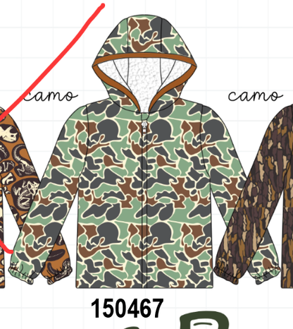 Green Camouflage Raincoat