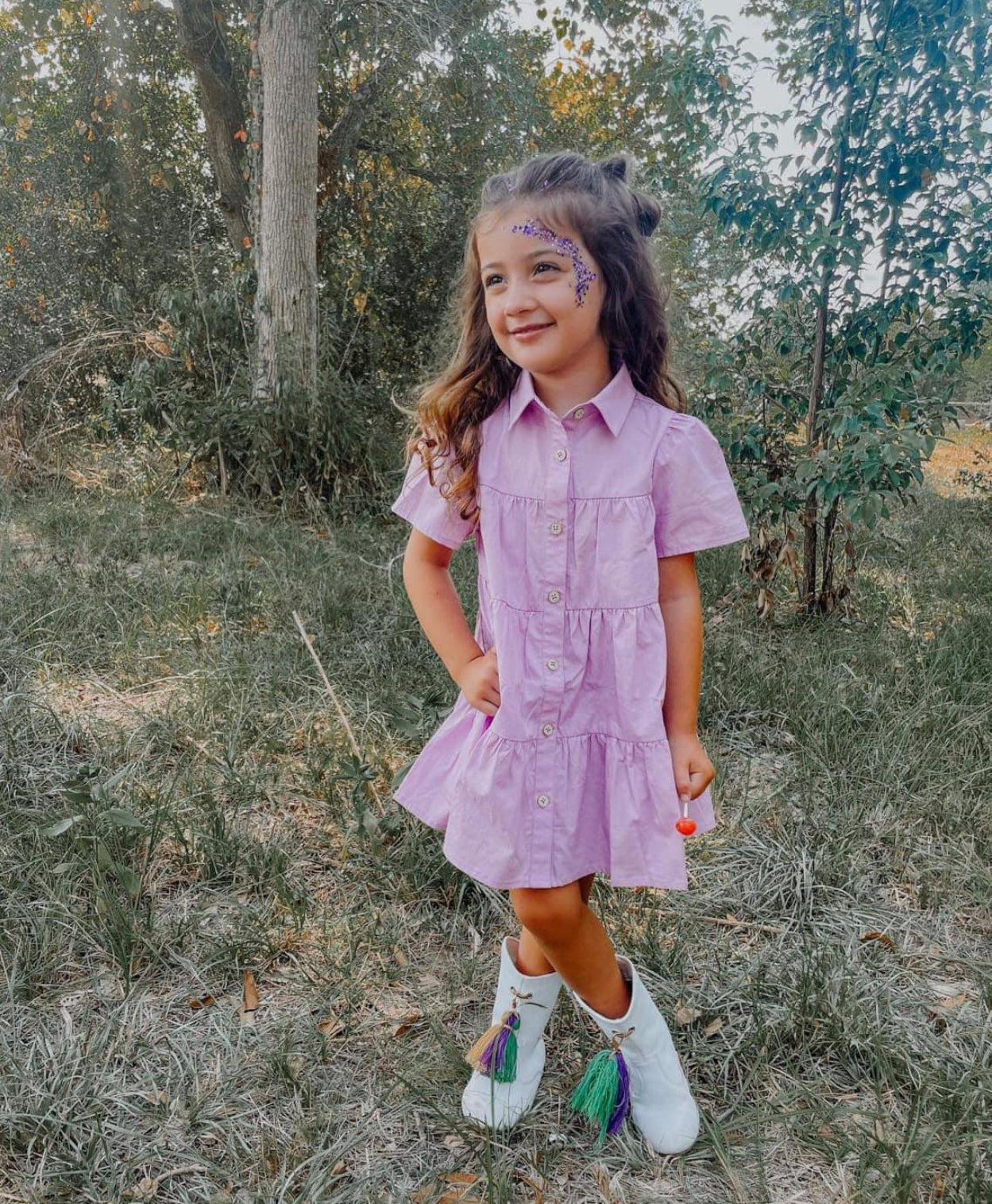 Mardi Gras Boot Dress Toddler - Cajun Cuties & Co