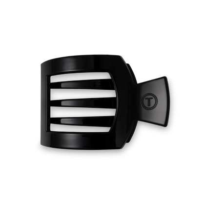 Jet Black Medium Flat Square Hair Clip