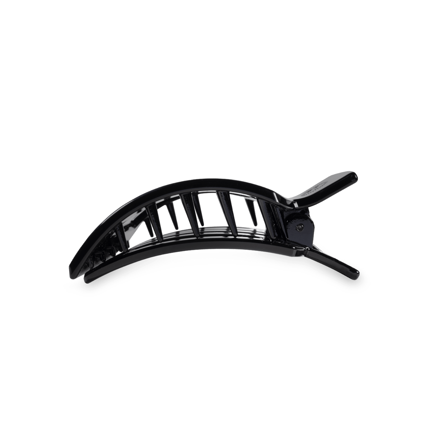 Jet Black Small Flat Square Hair Clip