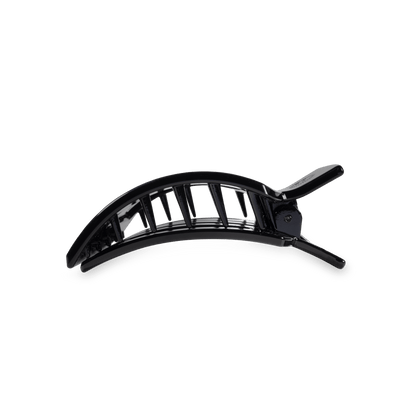 Jet Black Small Flat Square Hair Clip