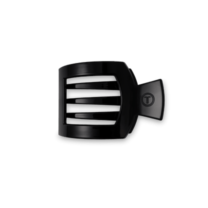 Jet Black Small Flat Square Hair Clip