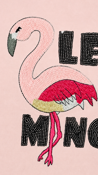 Flamingo Sequin Adult Shirt