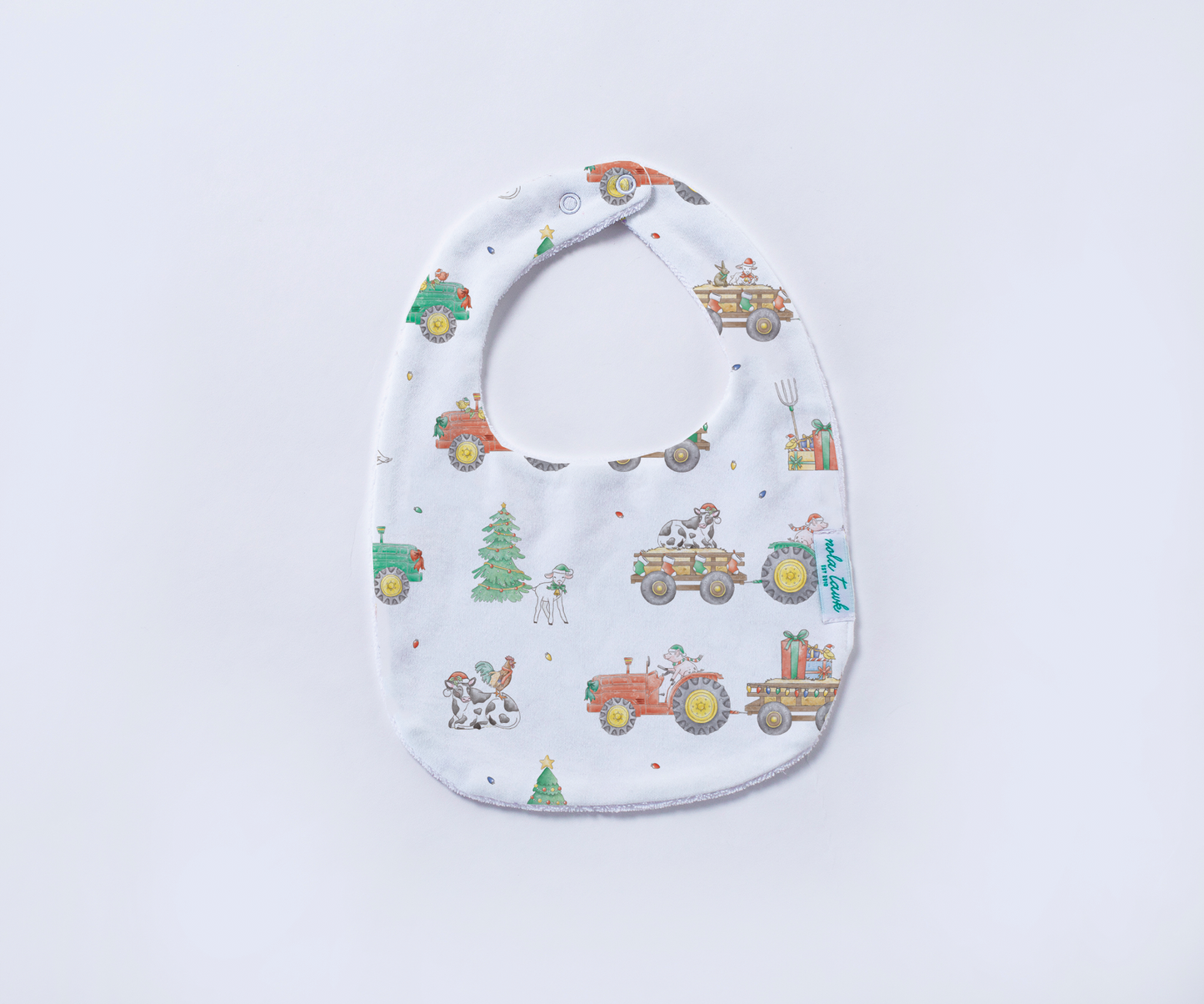 Moo-y Christmas Organic Cotton Christmas Baby Bib