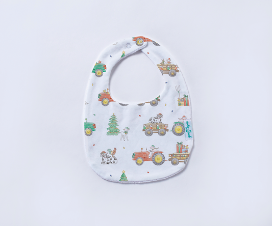 Moo-y Christmas Organic Cotton Christmas Baby Bib