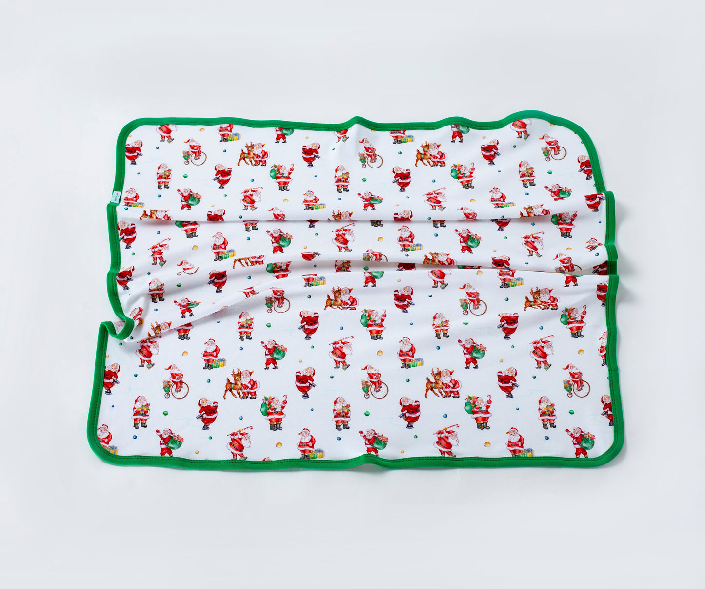 Santa Claus is Coming to Town Organic Cotton Christmas Baby Blanket