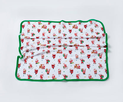 Santa Claus is Coming to Town Organic Cotton Christmas Baby Blanket