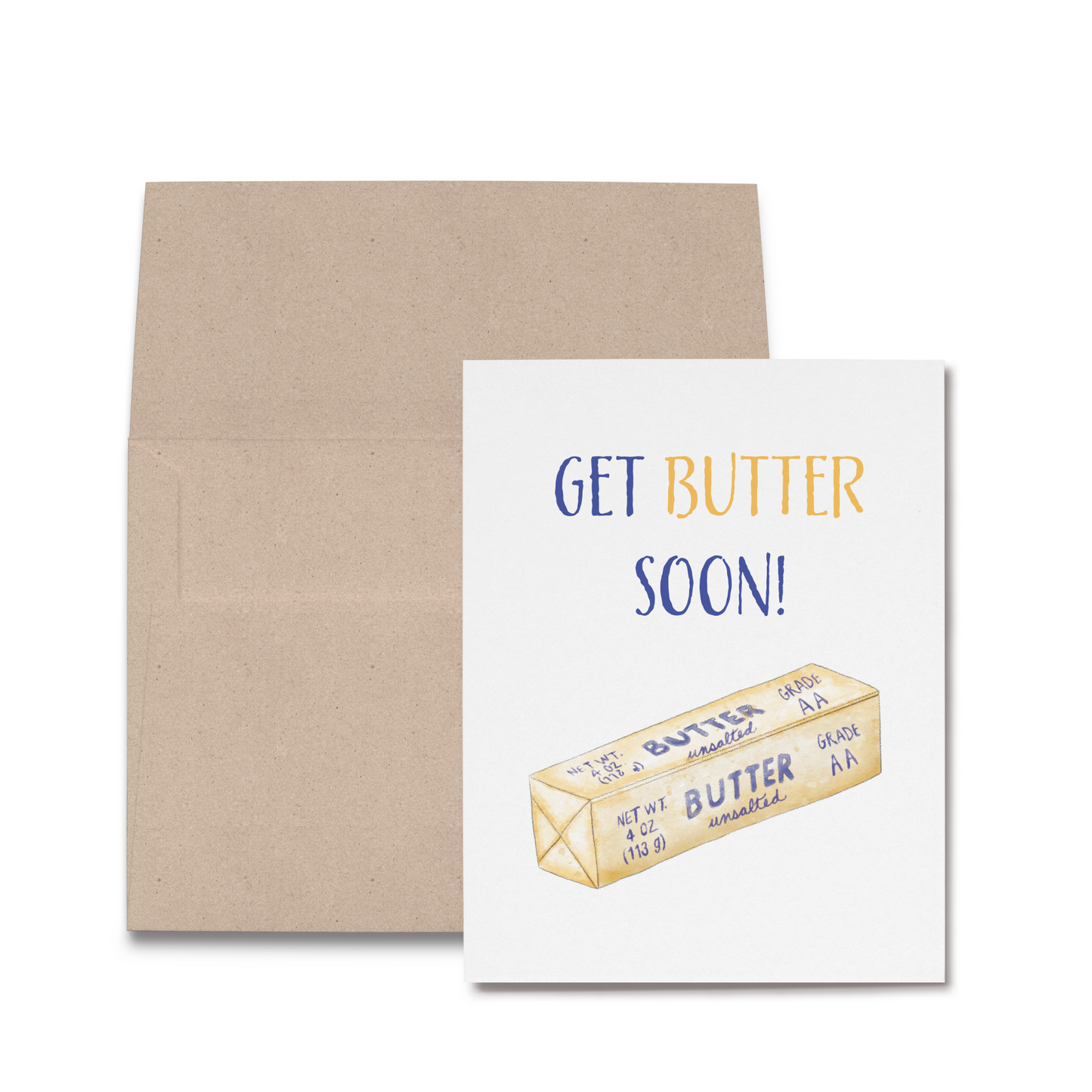 Get Butter Folded Greeting Card