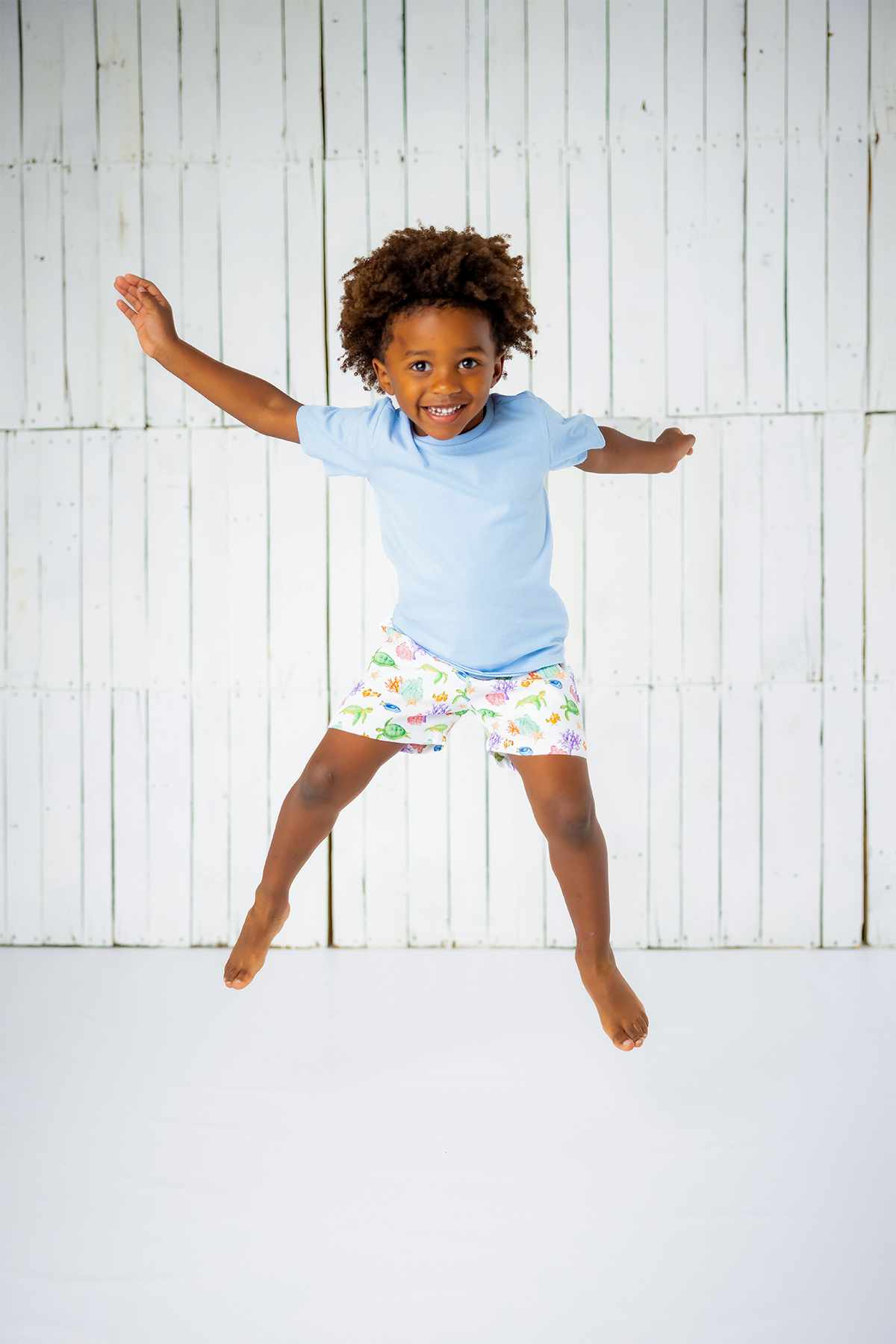 Just Keep Swimming Organic Muslin Shorts