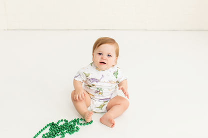 Mardi Gras-Saurus Organic Cotton Mardi Gras Onesie