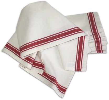 Blank Red Stripe Cotton Kitchen Towel
