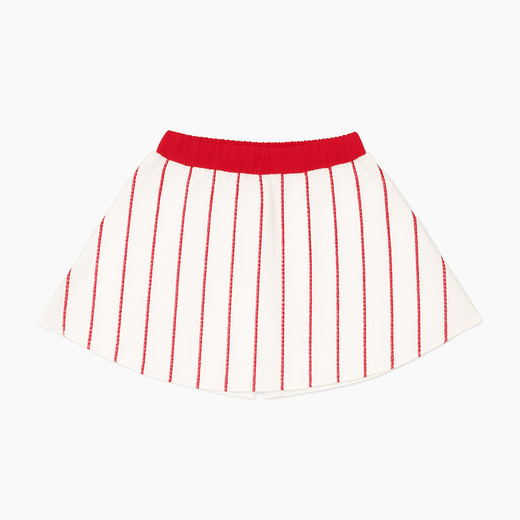 Baseball Red Striped Skort