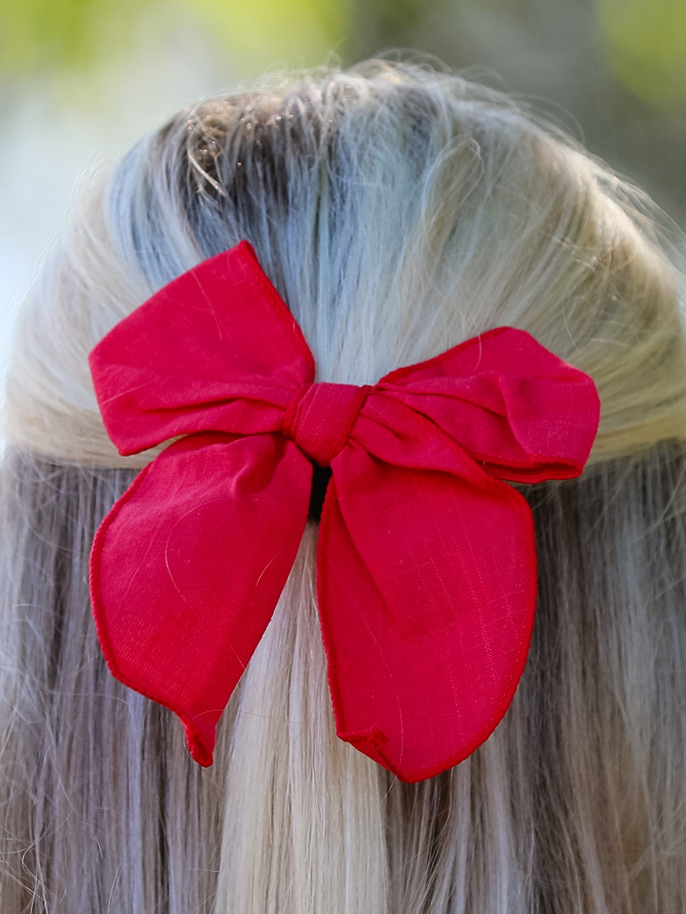 Christmas Red Bow Hairpin
