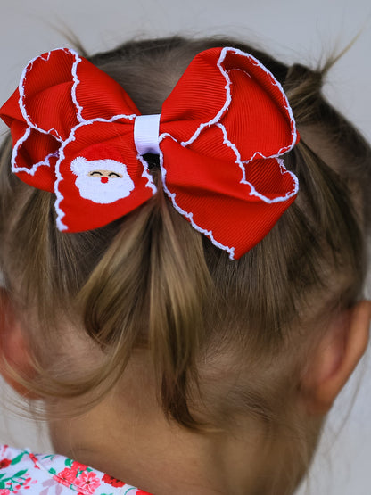 Winter Christmas Santa Hair Clip 4.3inch