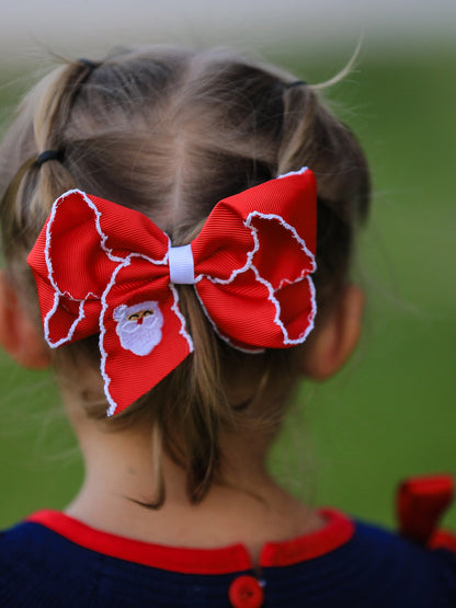 Winter Christmas Santa Hair Clip 4.3inch