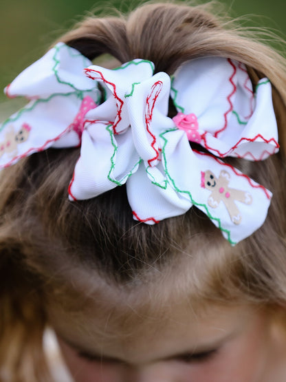Christmas Gingerbread Man Hair Bows: Sweet Christmas Style（2PCS）