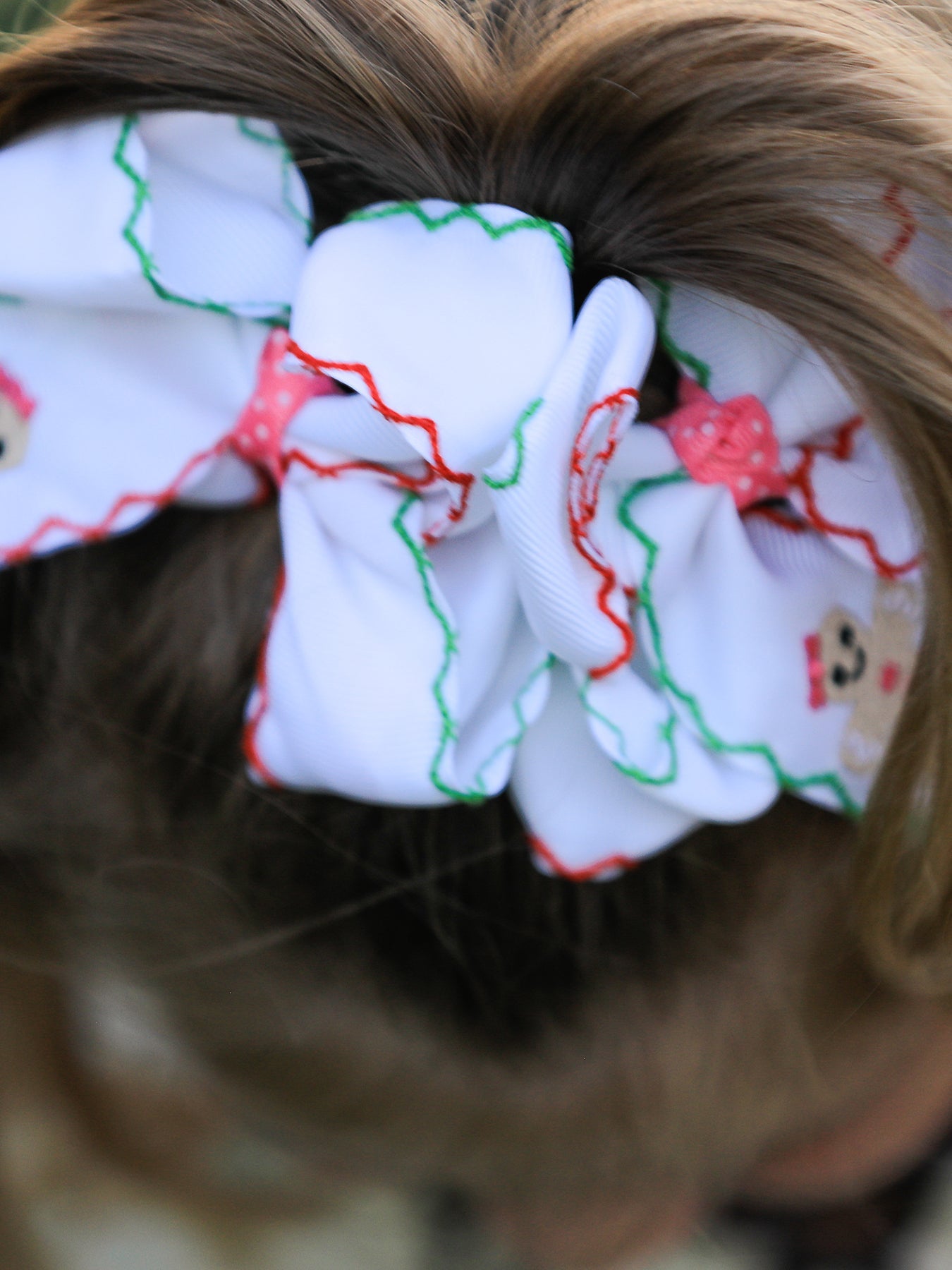 Christmas Gingerbread Man Hair Bows: Sweet Christmas Style（2PCS）