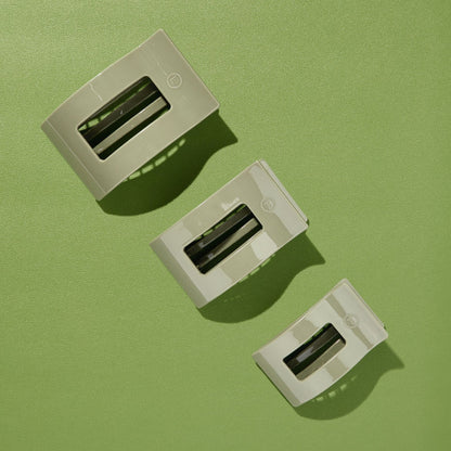 Sage it ain't so Large Flat Rectangle Hair Clip