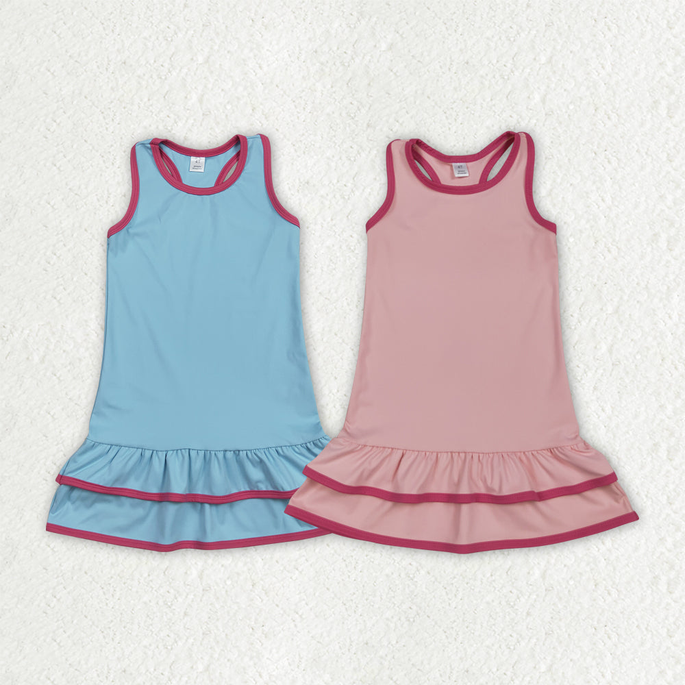 Sibling Baby Girls Sleeveless Yoga Knee Length Dresses